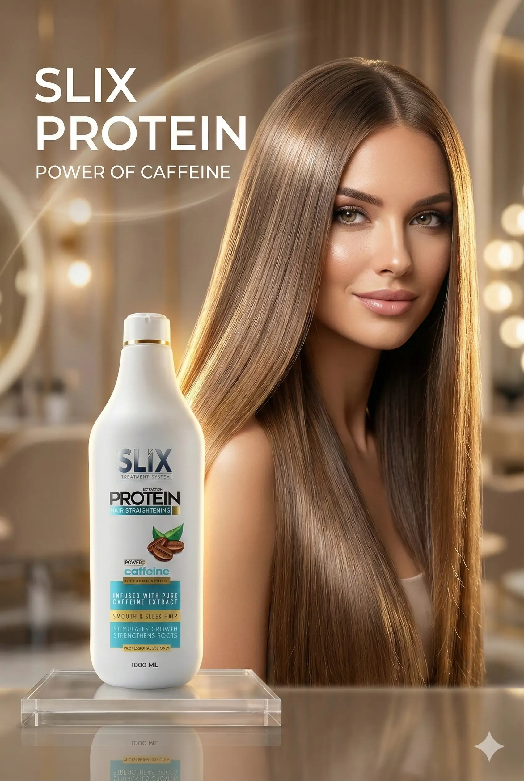 SLIX Hair Straightening Protein - Powers Caffeine Extra