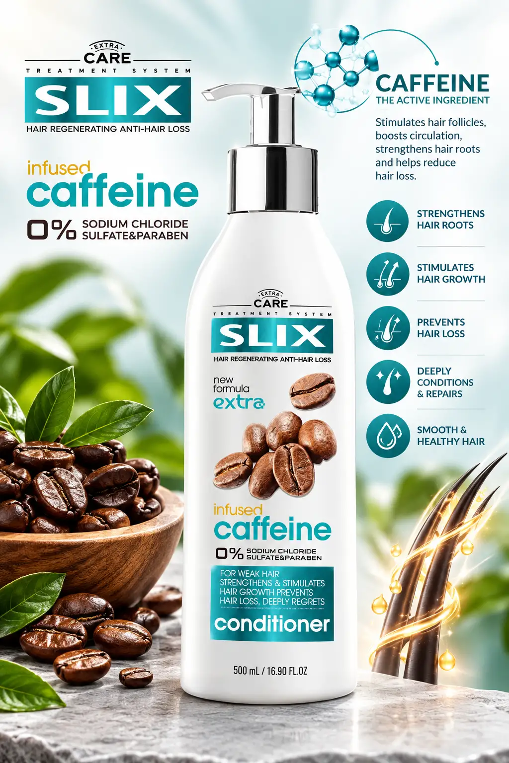 SLIX Conditioner Hair Regenerating Anti-Hair Loss 500 ml